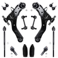 Detroit Axle - Front 12pc Suspension Kit for 01-06 Hyundai Elantra 2001 2002 2003 2004 2005 2006, 2 Lower Control Arms w/Ball Jo