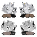 Detroit Axle - Front and Rear Brake Calipers w/Bracket + Brake Pads Kit Replacement for Chrysler 200 Sebring Dodge Caliber - 8pc