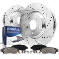 Detroit Axle - 4WD Front Brake Kit for 95-01 Ford Explorer, 98-02 Ranger Mazda B3000 B4000, 97-01 Mountaineer, 01-02 B2300, Dril