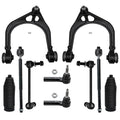 Detroit Axle - RWD Front End Suspension Kit for Chrysler 300 Dodge Magnum Charger Challenger, 2 Upper Control Arms 4 Tie Rods 2